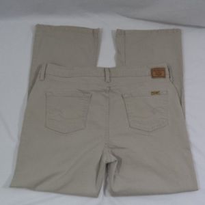 Levi Strauss Low Rise Bootcut Khaki Stretch Jeans